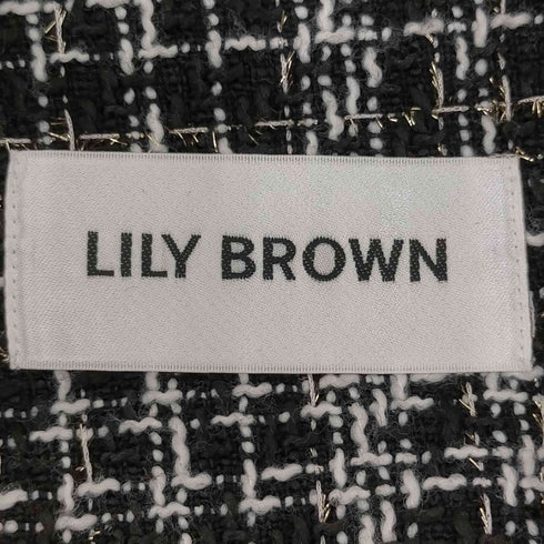 リリーブラウン Lily Brown ツイードビジューチェスターコート レディース S/M