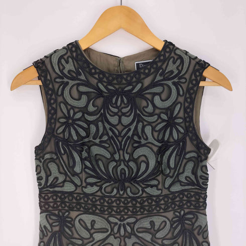 ダイアグラムグレースコンチネンタル Diagram GRACE CONTINENTAL 総柄 刺繍 レース フレア ノースリーブ ワンピース レディース JPN:36