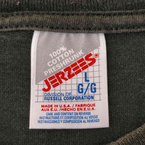 ジャージーズ JERZEES USA製 両面プリントS/S Tシャツ メンズ JPN:L