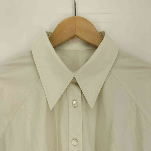 アダムエロペ Adam et Rope 24SS シルク混 ポプリンクビレ シャツ レディース FREE