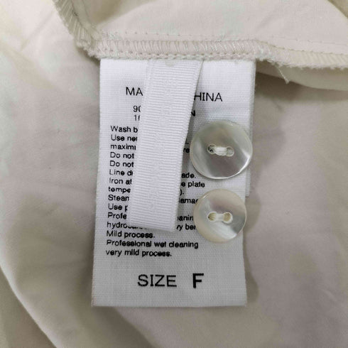 アダムエロペ Adam et Rope 24SS シルク混 ポプリンクビレ シャツ レディース FREE