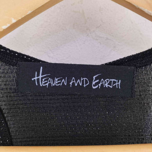 heaven and earth ワンポイントスカル ラメボーダーノースリーブカットソー レディース