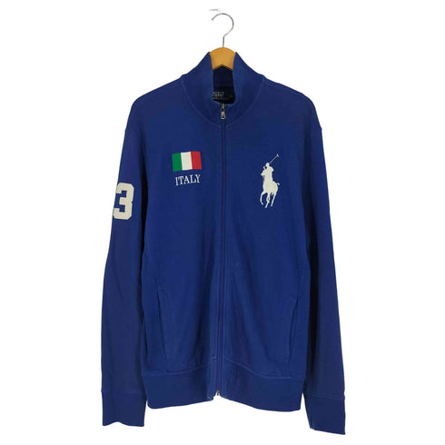 ポロバイラルフローレン Polo by RALPH LAUREN イタリア国旗 ビッグボニー刺繍 トラックジャケット メンズ import:L