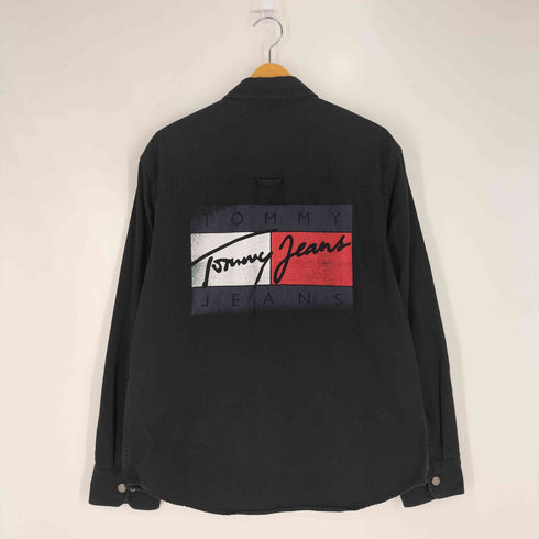 トミージーンズ tommy jeans OVERSHIRT FIT 両面プリント シャツジャケット メンズ import:S