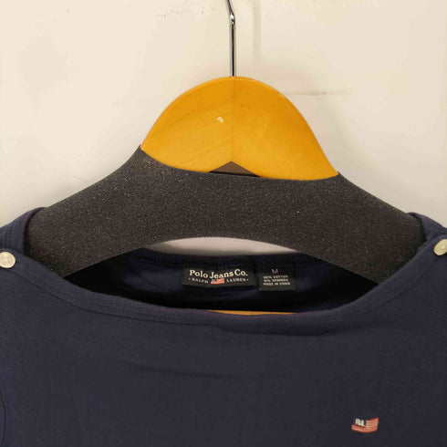 ポロジーンズカンパニーラルフローレン POLO JEANS COMPANY RALPH LAUREN フロントロゴ L/S Tシャツ レディース import:M