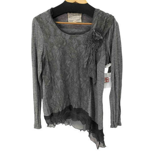 MADE IN ITALY アシンメトリーデザインニットトップス レディース import:L