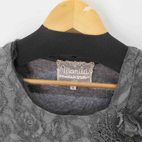 MADE IN ITALY アシンメトリーデザインニットトップス レディース import:L