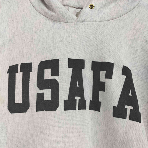 80-90s USAFA リフレクタープリント スウェットプルオーバーパーカー メンズ