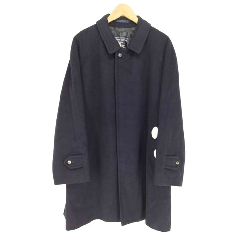 バーバリーズ BURBERRYS WOOL&CASHMERE 裏地Bロゴ ステンカラーコート メンズ M
