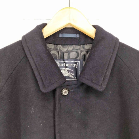 バーバリーズ BURBERRYS WOOL&CASHMERE 裏地Bロゴ ステンカラーコート メンズ M