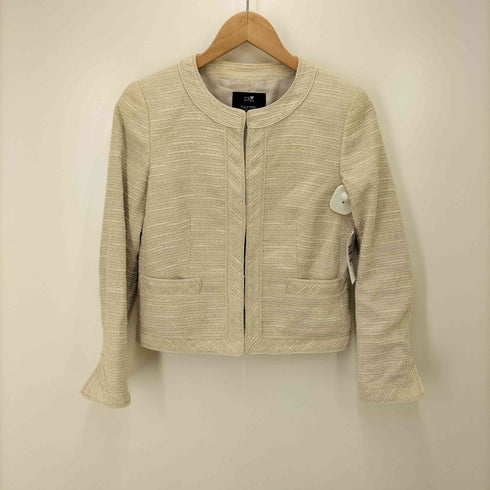 ニジュウサンク 23区 パイピング ノーカラー ジャケット スカート セットアップ レディース 32 38