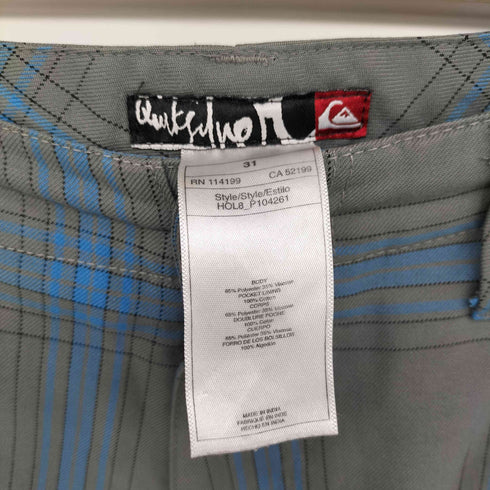 クイックシルバー Quiksilver バック刺繍 チェック ショートパンツ ショーツ メンズ US:30-31