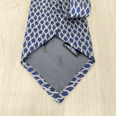 イヴサンローラン Yves Saint Laurent 総柄シルクネクタイ メンズ