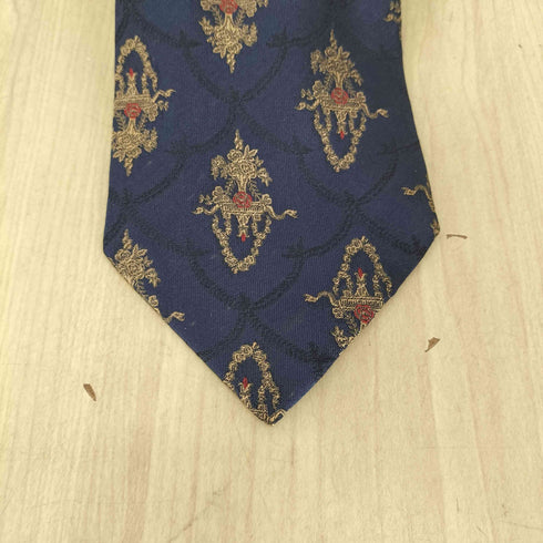 イヴサンローラン Yves Saint Laurent 総柄シルクネクタイ メンズ