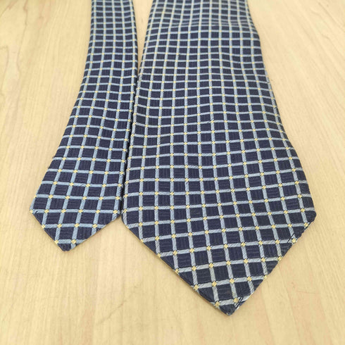 イヴサンローラン Yves Saint Laurent 格子柄シルクネクタイ メンズ