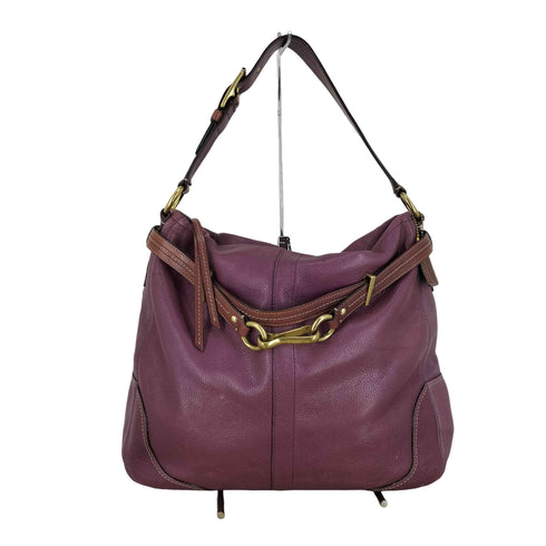 コーチ COACH バックルデザインオールレザーショルダーバッグ レディース