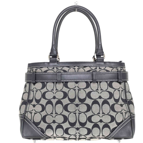 コーチ COACH シグネチャーロゴ レザー×キャンバス トートバッグ レディース