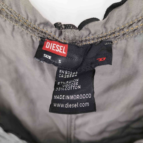 ディーゼル DIESEL 裾刺繍 サテンキャミワンピース レディース