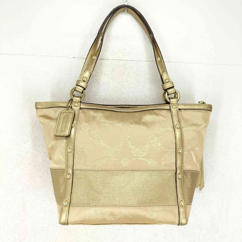 コーチ COACH シグネチャーロゴ スタッズデザイン トートバッグ レディース