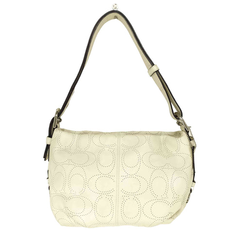 コーチ COACH シグネチャーロゴエンボス オールレザーショルダーバッグ レディース