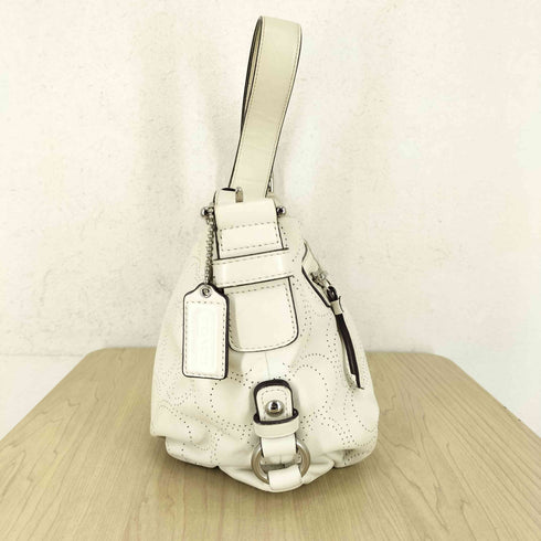 コーチ COACH シグネチャーロゴエンボス オールレザーショルダーバッグ レディース