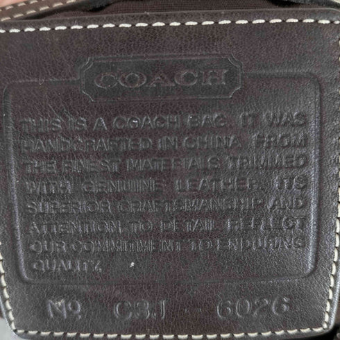 コーチ COACH ミニシグネチャーロゴ ハーフムーン レザー×キャンバスショルダーバッグ レディース