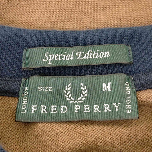 フレッドペリー FRED PERRY イタリア製 SPECIAL EDITION ロゴ刺繍 ポロシャツ メンズ import:M
