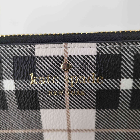 ケイトスペードニューヨーク kate spade NEW YORK フロントロゴ チェック長財布 レディース