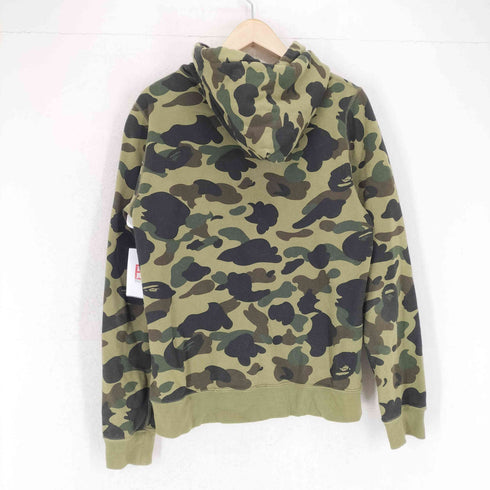 アベイシングエイプ A BATHING APE BAPE 1ST CAMO スワロフスキー プルオーバーパーカー レディース S