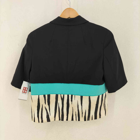 エスカーダスポーツ ESCADA SPORT ゼブラ柄 半袖テーラードジャケット レディース DE:32