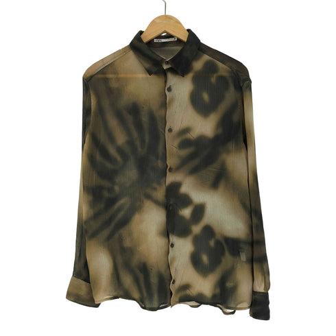 ザラ ZARA CAMICIA STAMPATA TIE-DYE カミーチャ スタンパータ タイダイ シアー シャツ メンズ import:S