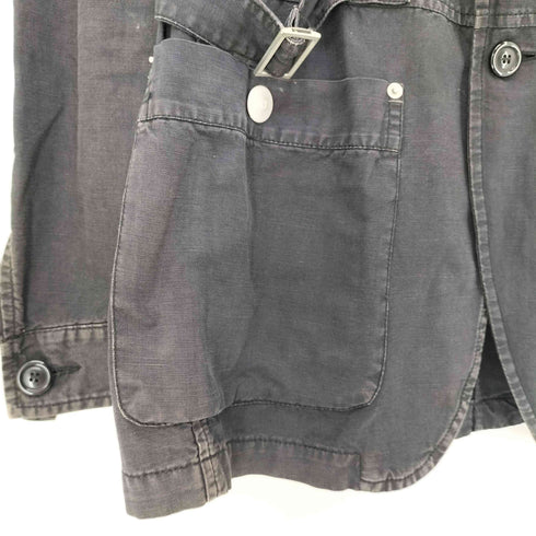 アルマーニジーンズ ARMANI JEANS イタリア製 ヘンプ混 ベルトデザイン カバーオール メンズ US:34