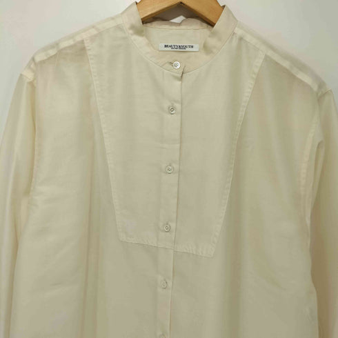 ビューティーアンドユースユナイテッドアローズ BEAUTY & YOUTH UNITED ARROWS シアー バンドカラー L/Sシャツ レディース