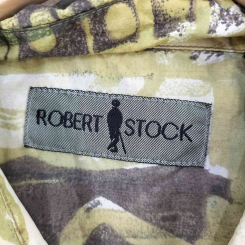 ロバートストック ROBERT STOCK 総柄 シルク 半袖シャツ メンズ import:L