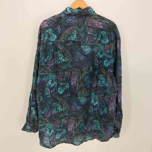 STONE 90S 総柄 シルク L/S シャツ メンズ L/G