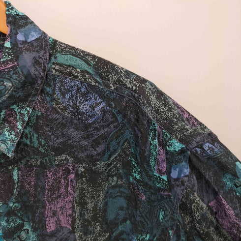 STONE 90S 総柄 シルク L/S シャツ メンズ L/G