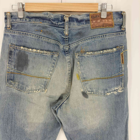 EZRA FITCH エズラ フィッチ メキシコ製 BOOT ボタンフライ 5P ダメージ ブーツカット デニム パンツ レディース W32 L30