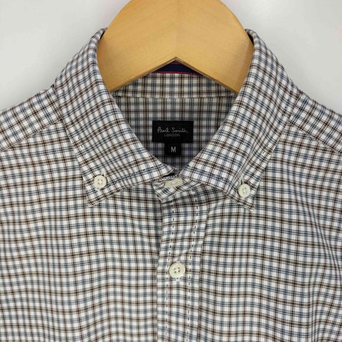 ポールスミスロンドン Paul Smith LONDON チェック コットンポリ ボタンダウンシャツ メンズ import:M