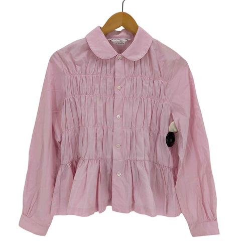 コムデギャルソンガール COMME DES GARCONS GIRL 23AW AD2023 丸襟ギャザーL/Sブラウス レディース JPN:S