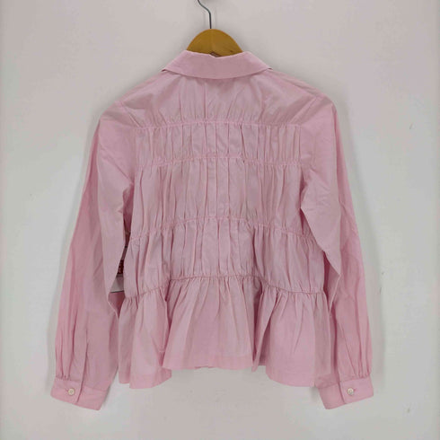 コムデギャルソンガール COMME DES GARCONS GIRL 23AW AD2023 丸襟ギャザーL/Sブラウス レディース JPN:S