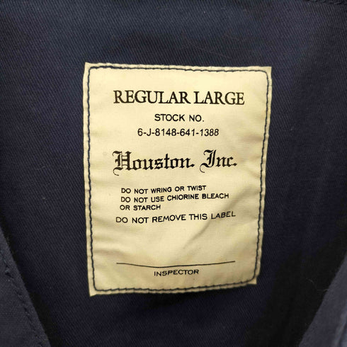 ヒューストン HOUSTON ノーカラー フラップポケット ワッペン S/S ボーイスカウト シャツ メンズ