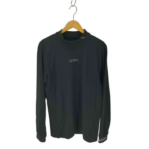 バーニーズニューヨーク BARNEYS NEWYORK ロゴプリントモックネックカットソー メンズ JPN:L