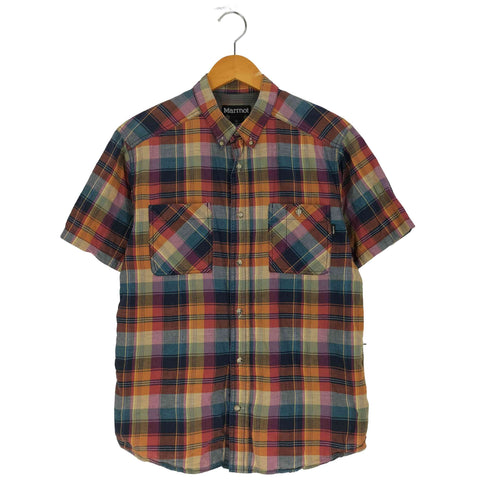 マーモット MARMOT CL PLAID H/S SHIRT シーエルプラッドハーフスリーブシャツ メンズ import:L