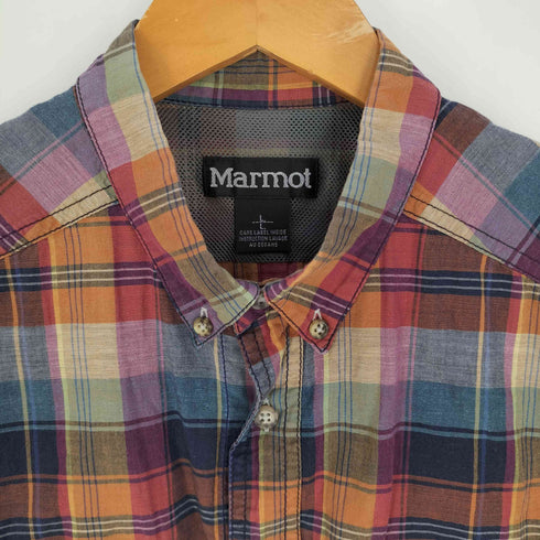 マーモット MARMOT CL PLAID H/S SHIRT シーエルプラッドハーフスリーブシャツ メンズ import:L