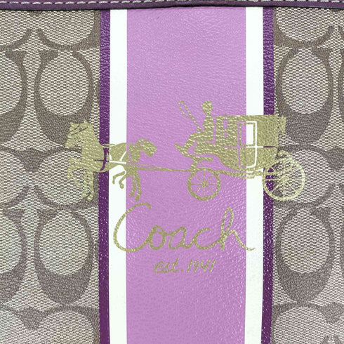 コーチ COACH シグネチャーロゴオールレザートートバッグ レディース