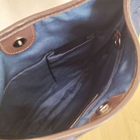 コーチ COACH シグネチャーロゴレザー×キャンバスショルダーバッグ レディース