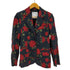 モスキーノ cherry and chic by moschino イタリア製 薔薇プリントスパンコール3Bテーラードジャケット レディース