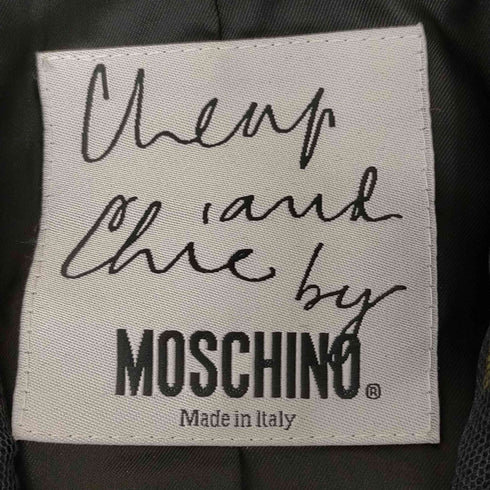 モスキーノ cherry and chic by moschino イタリア製 薔薇プリントスパンコール3Bテーラードジャケット レディース