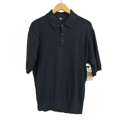 ユニクロ UNIQLO ウォッシャブルニットポロセーター 半袖 メンズ JPN:M