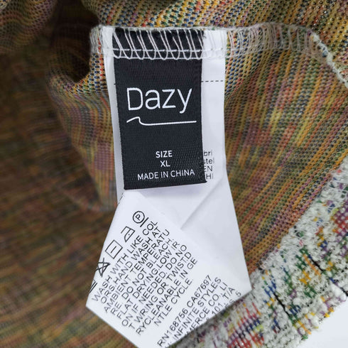 デイジー DAZY ノーカラー S/S ツイードジャケット レディース JPN:XL